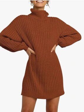 ANRABESS Oversized Sweater Dress for Women Size Small